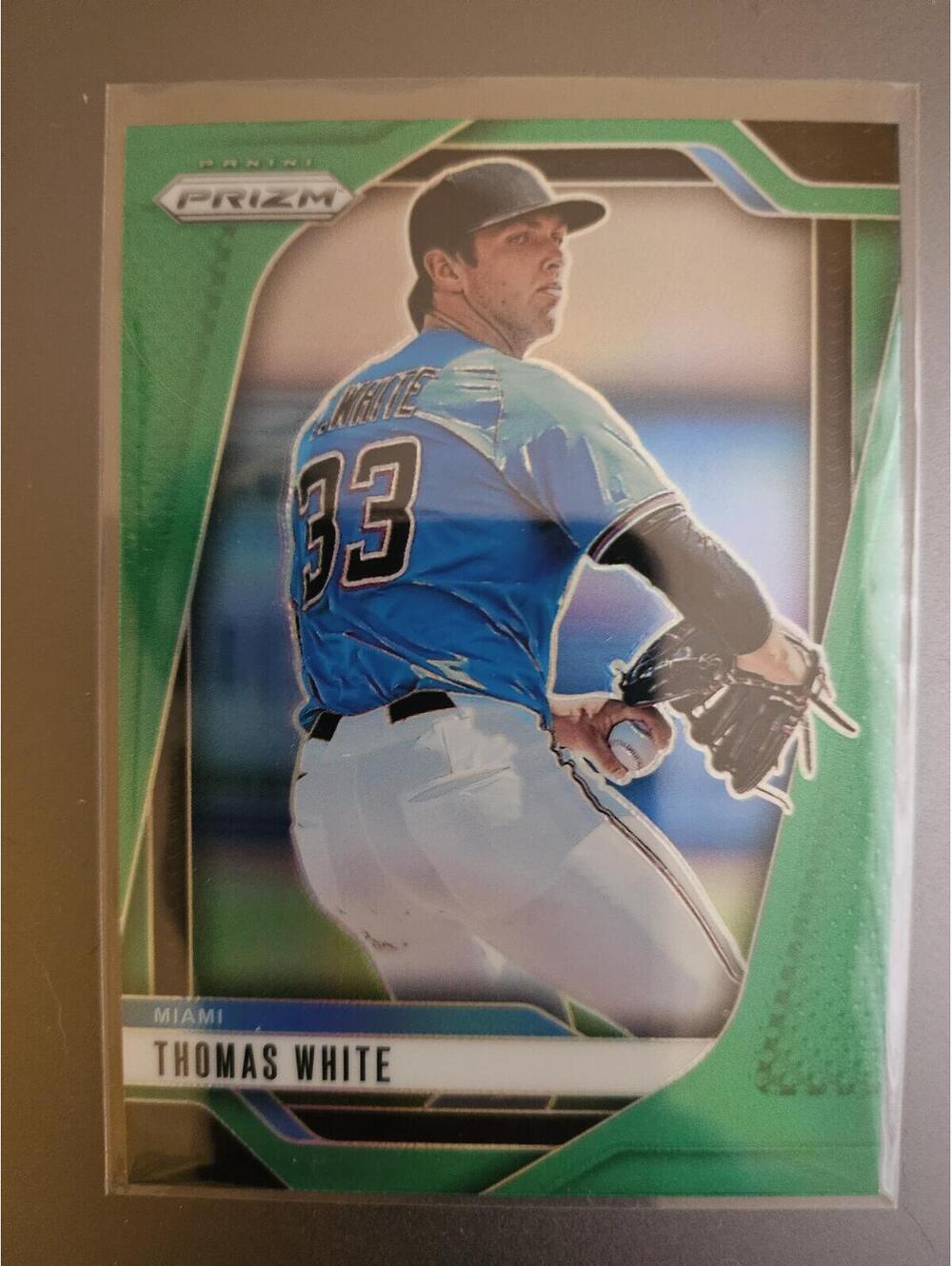 Thomas White #78 2025 Panini Prizm (Green variation) Miami Marlins